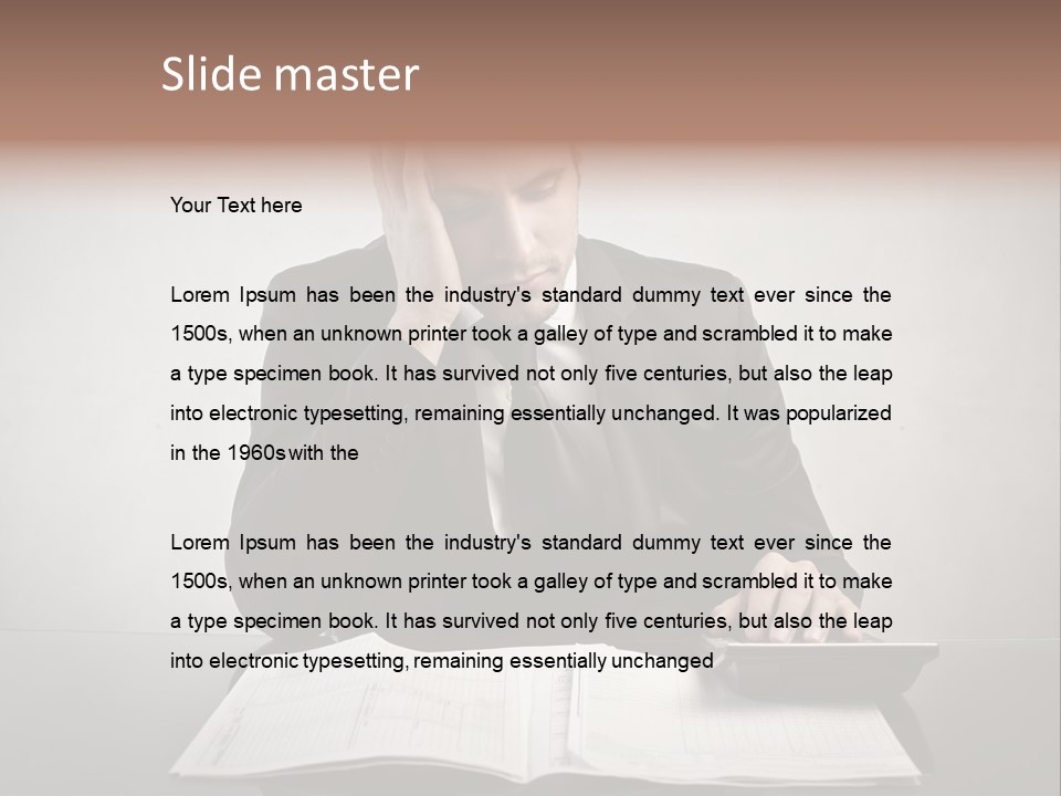 Problem Business Caucasian PowerPoint Template