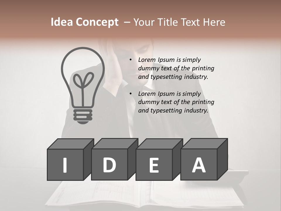 Problem Business Caucasian PowerPoint Template