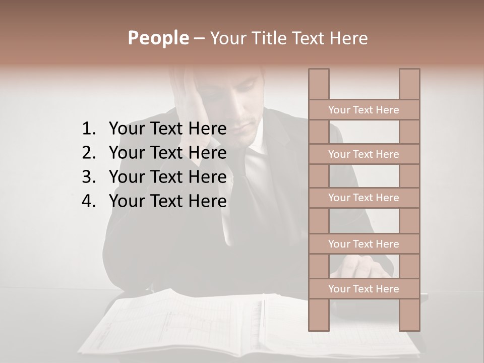 Problem Business Caucasian PowerPoint Template