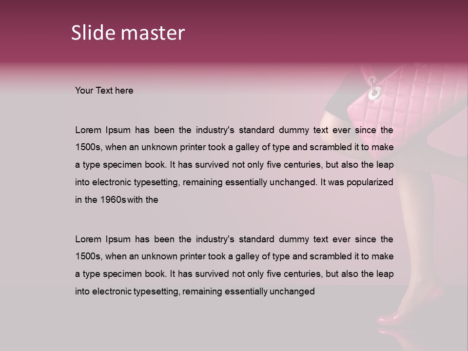 Dress Holding Hot PowerPoint Template