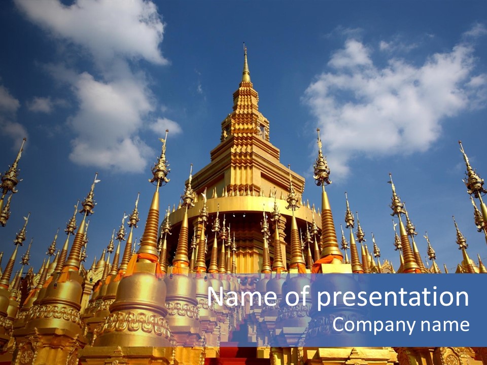 Ancient Temple King PowerPoint Template