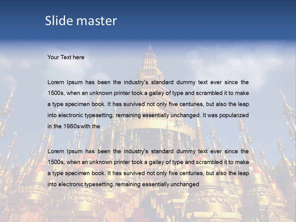 Ancient Temple King PowerPoint Template