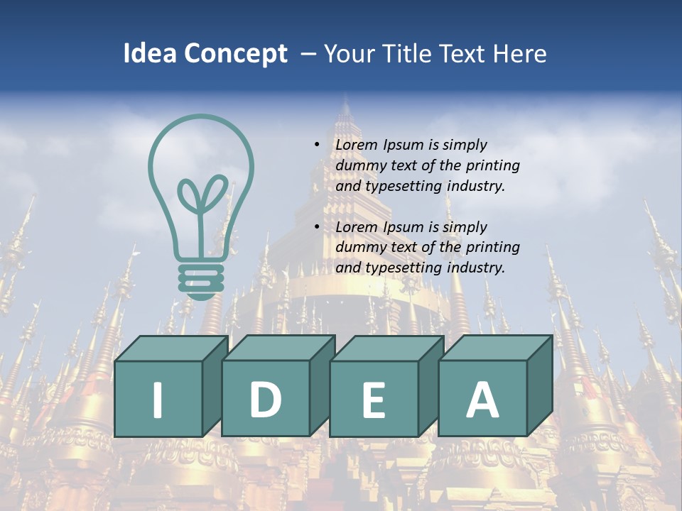 Ancient Temple King PowerPoint Template