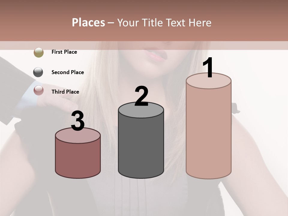 Businesswoman Attractive Unhappy PowerPoint Template