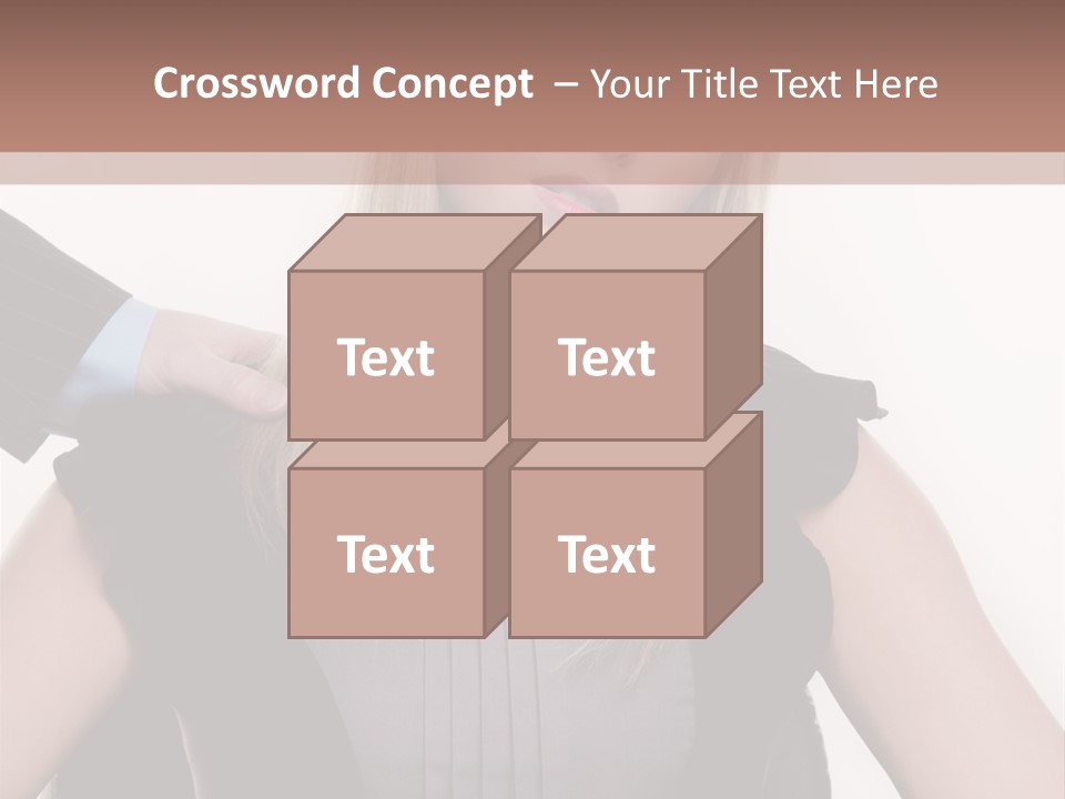 Businesswoman Attractive Unhappy PowerPoint Template