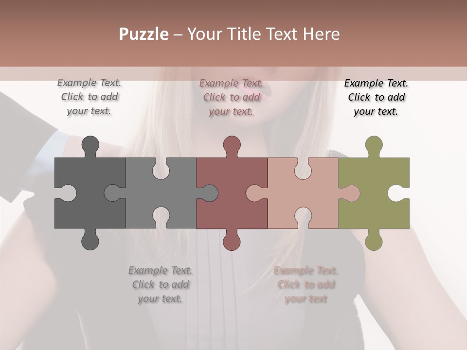 Businesswoman Attractive Unhappy PowerPoint Template