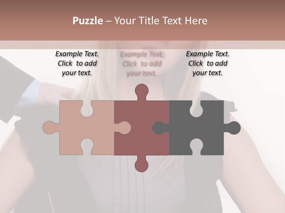 Businesswoman Attractive Unhappy PowerPoint Template