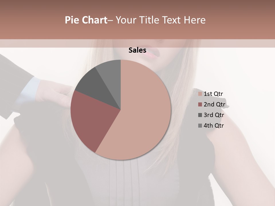 Businesswoman Attractive Unhappy PowerPoint Template