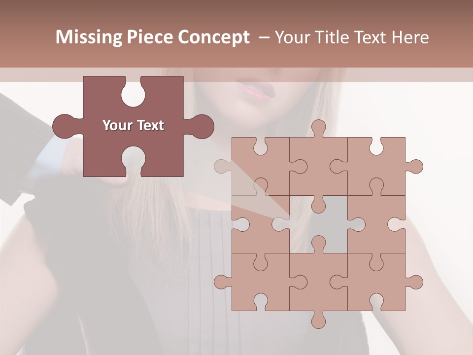 Businesswoman Attractive Unhappy PowerPoint Template