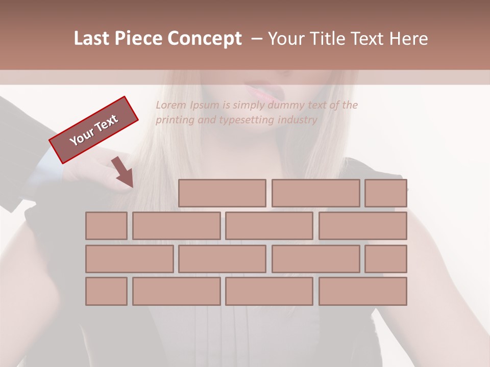 Businesswoman Attractive Unhappy PowerPoint Template