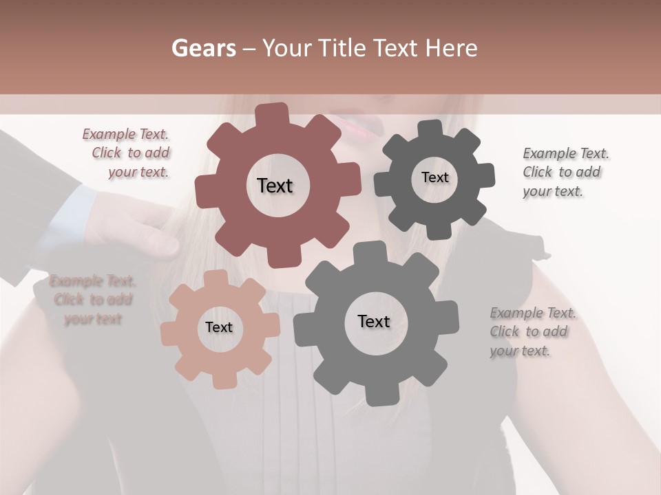 Businesswoman Attractive Unhappy PowerPoint Template