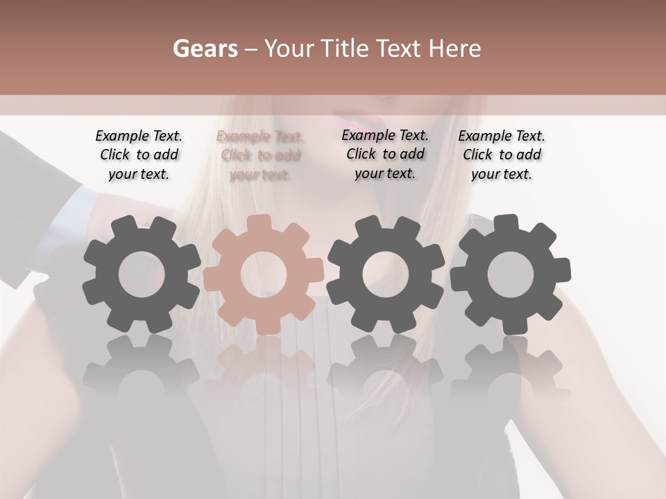 Businesswoman Attractive Unhappy PowerPoint Template