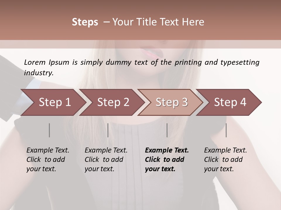 Businesswoman Attractive Unhappy PowerPoint Template