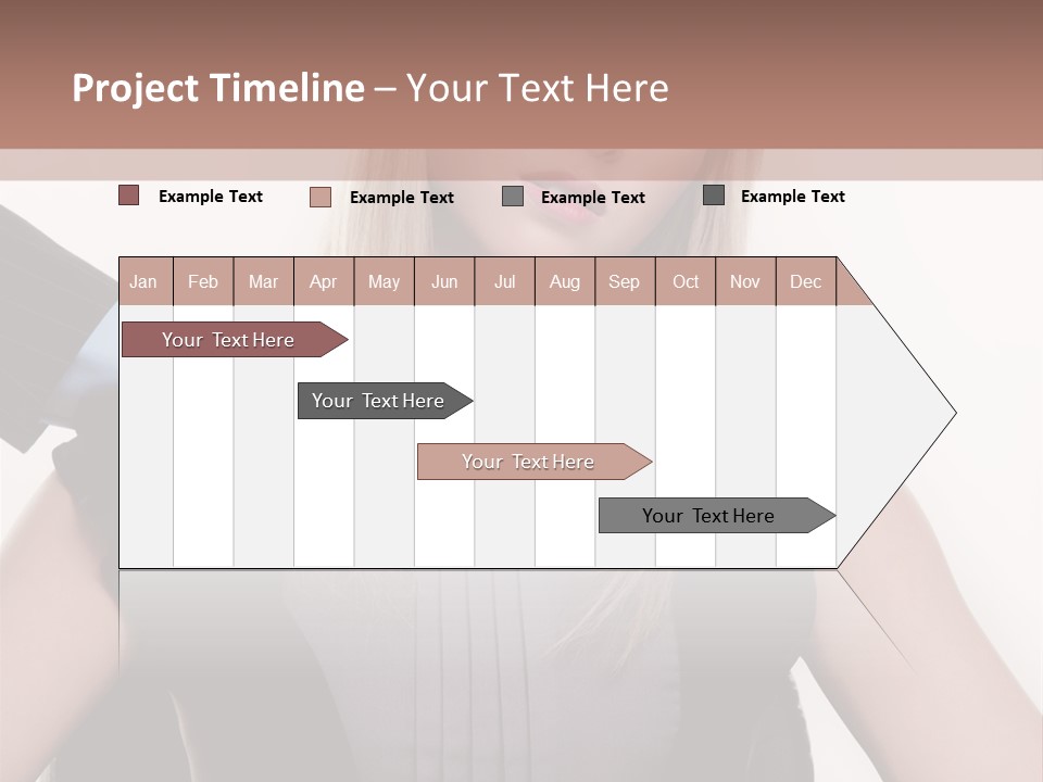Businesswoman Attractive Unhappy PowerPoint Template