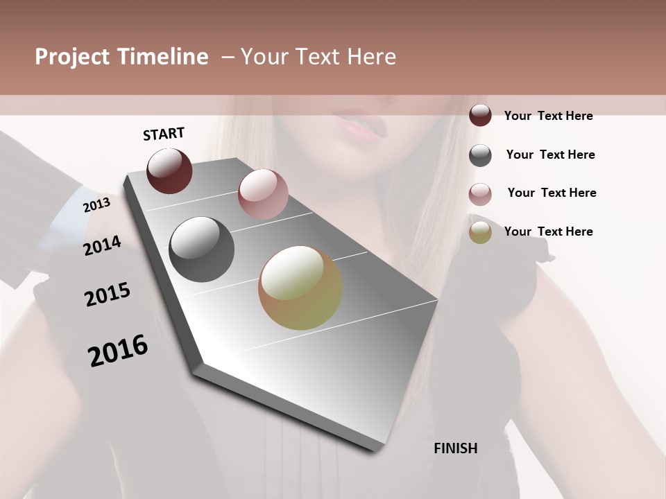 Businesswoman Attractive Unhappy PowerPoint Template