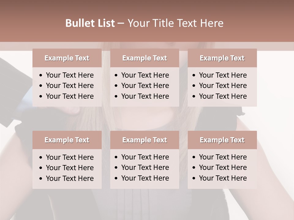 Businesswoman Attractive Unhappy PowerPoint Template