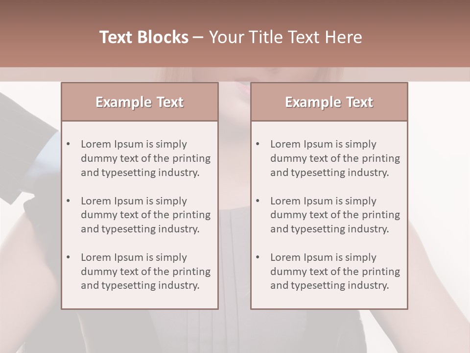 Businesswoman Attractive Unhappy PowerPoint Template