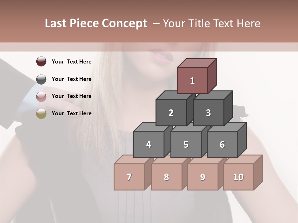 Businesswoman Attractive Unhappy PowerPoint Template