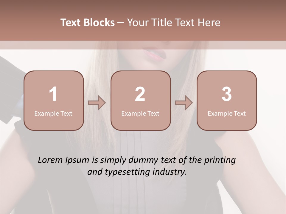 Businesswoman Attractive Unhappy PowerPoint Template