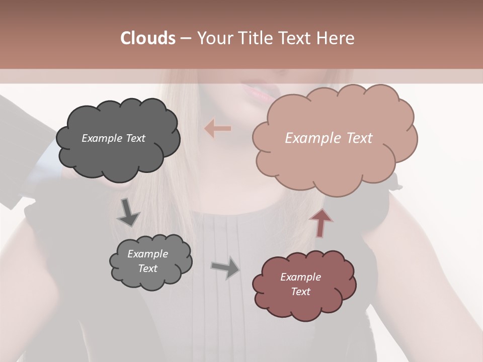 Businesswoman Attractive Unhappy PowerPoint Template