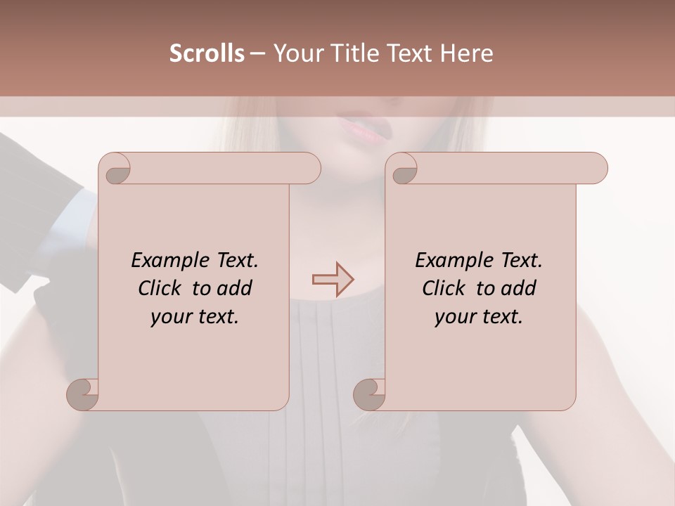 Businesswoman Attractive Unhappy PowerPoint Template