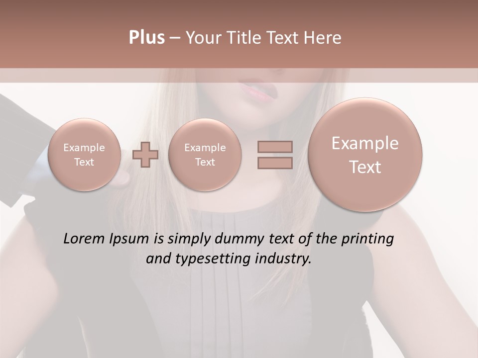 Businesswoman Attractive Unhappy PowerPoint Template