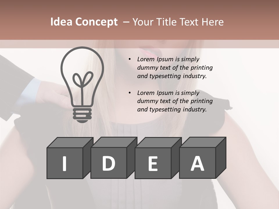 Businesswoman Attractive Unhappy PowerPoint Template