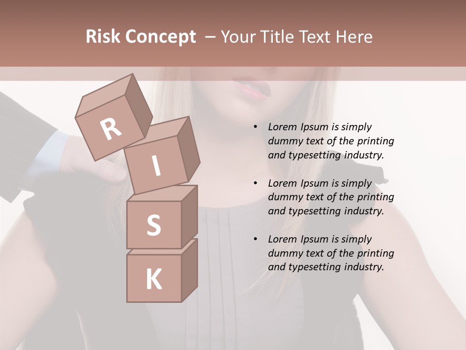 Businesswoman Attractive Unhappy PowerPoint Template