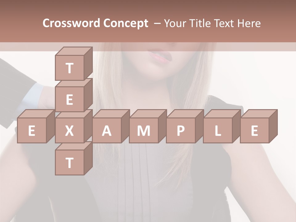 Businesswoman Attractive Unhappy PowerPoint Template