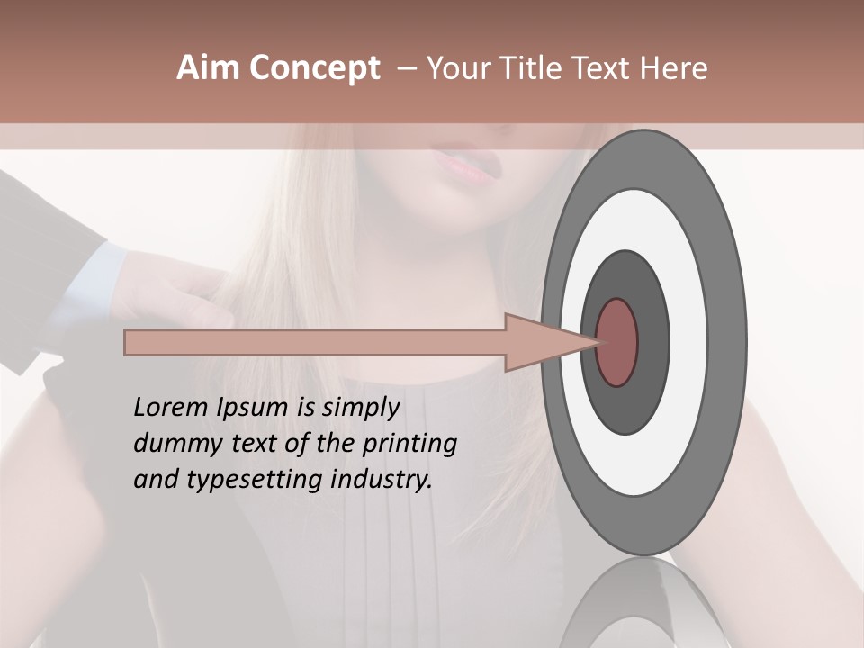 Businesswoman Attractive Unhappy PowerPoint Template