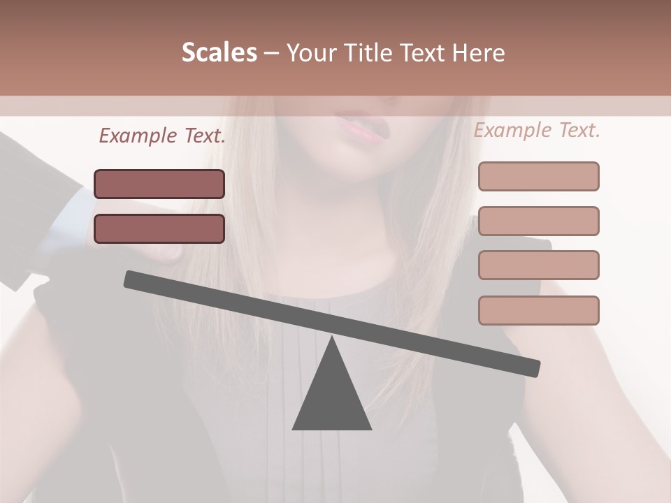 Businesswoman Attractive Unhappy PowerPoint Template