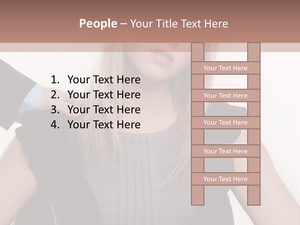 Businesswoman Attractive Unhappy PowerPoint Template