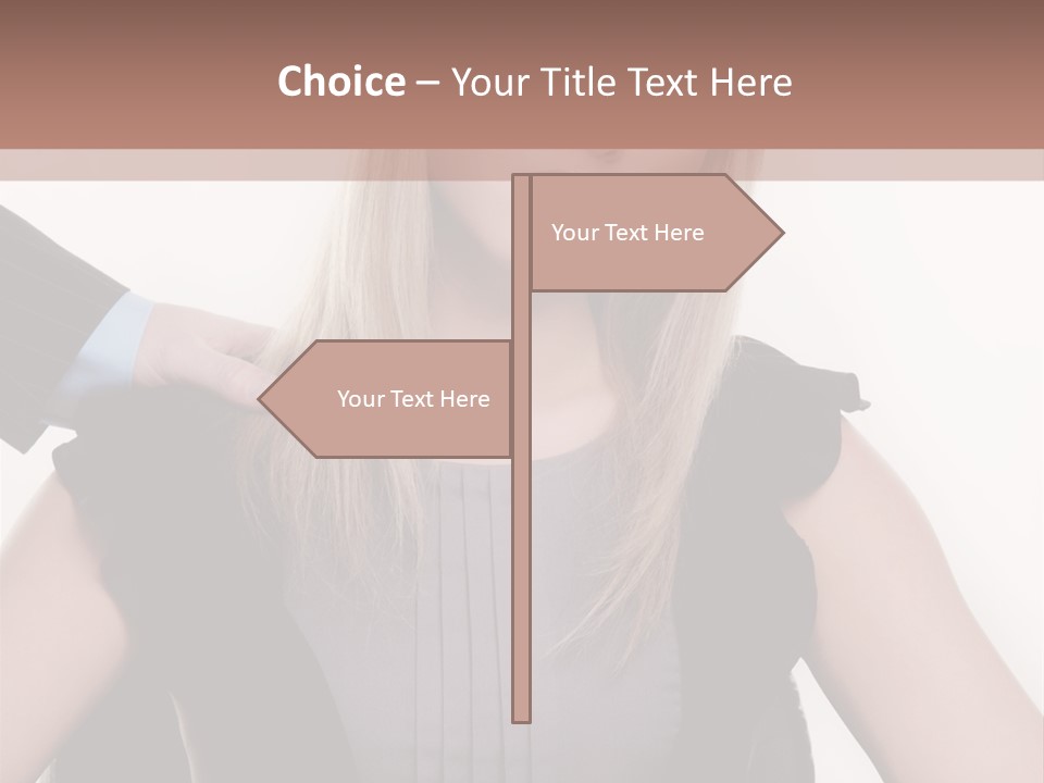 Businesswoman Attractive Unhappy PowerPoint Template