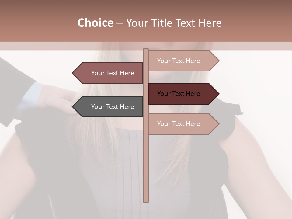 Businesswoman Attractive Unhappy PowerPoint Template