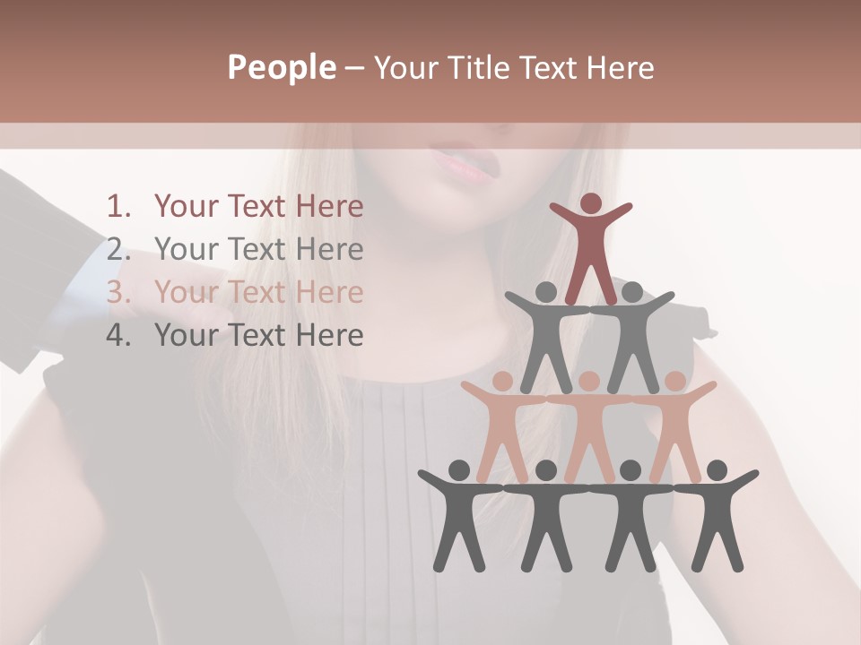 Businesswoman Attractive Unhappy PowerPoint Template