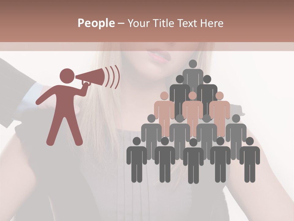 Businesswoman Attractive Unhappy PowerPoint Template