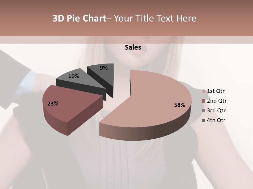 Businesswoman Attractive Unhappy PowerPoint Template