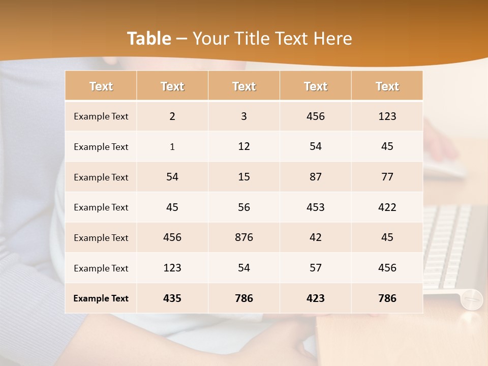A Woman Holding A Baby Using A Laptop Computer PowerPoint Template