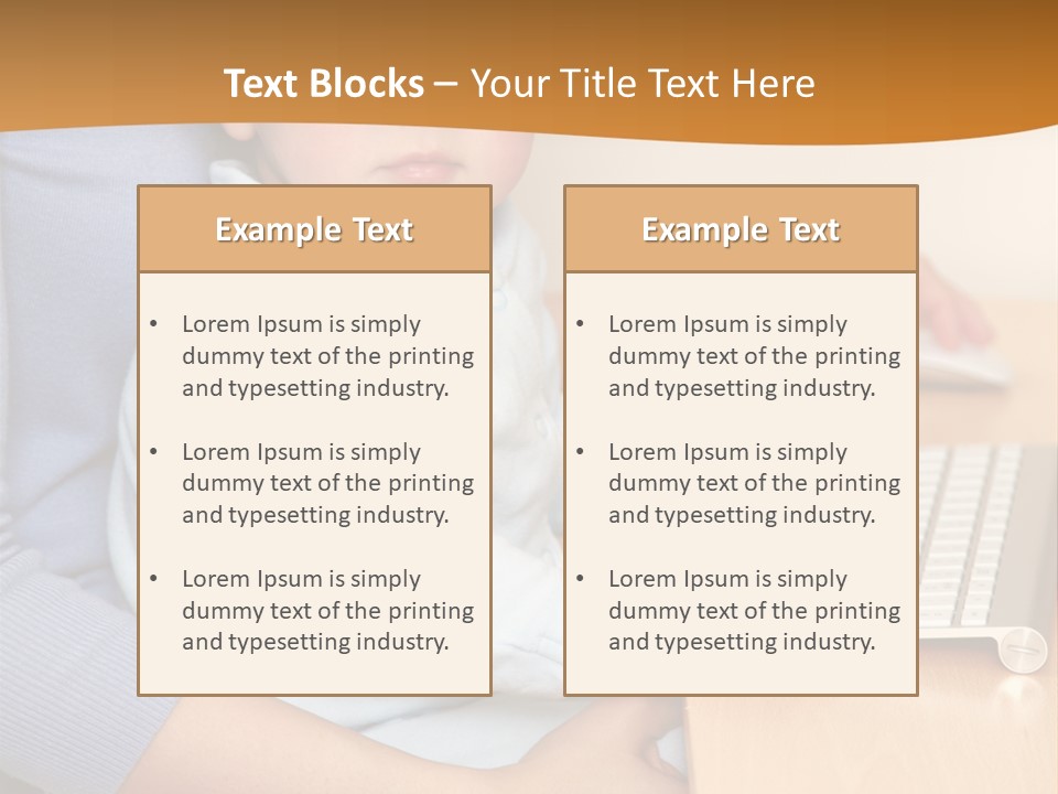A Woman Holding A Baby Using A Laptop Computer PowerPoint Template