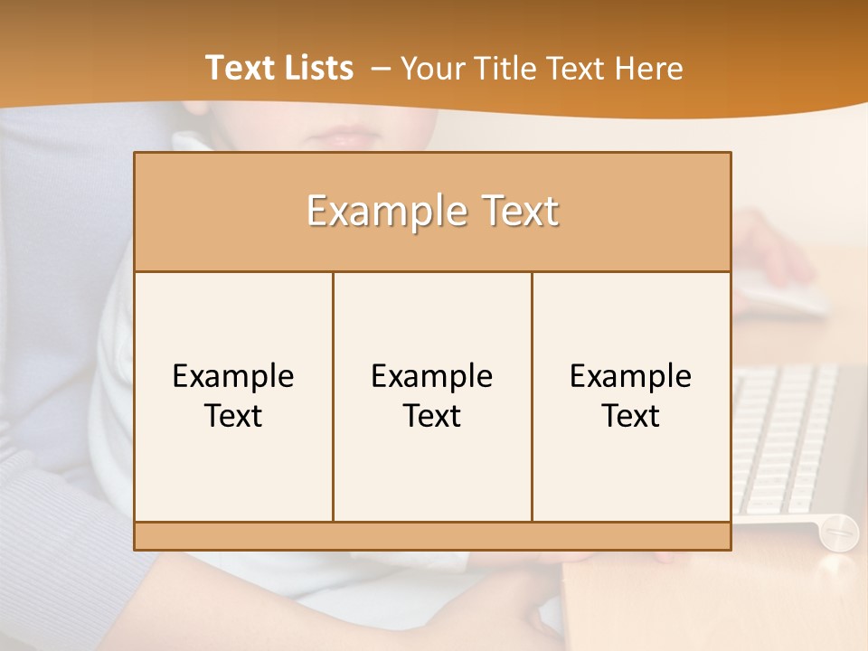A Woman Holding A Baby Using A Laptop Computer PowerPoint Template