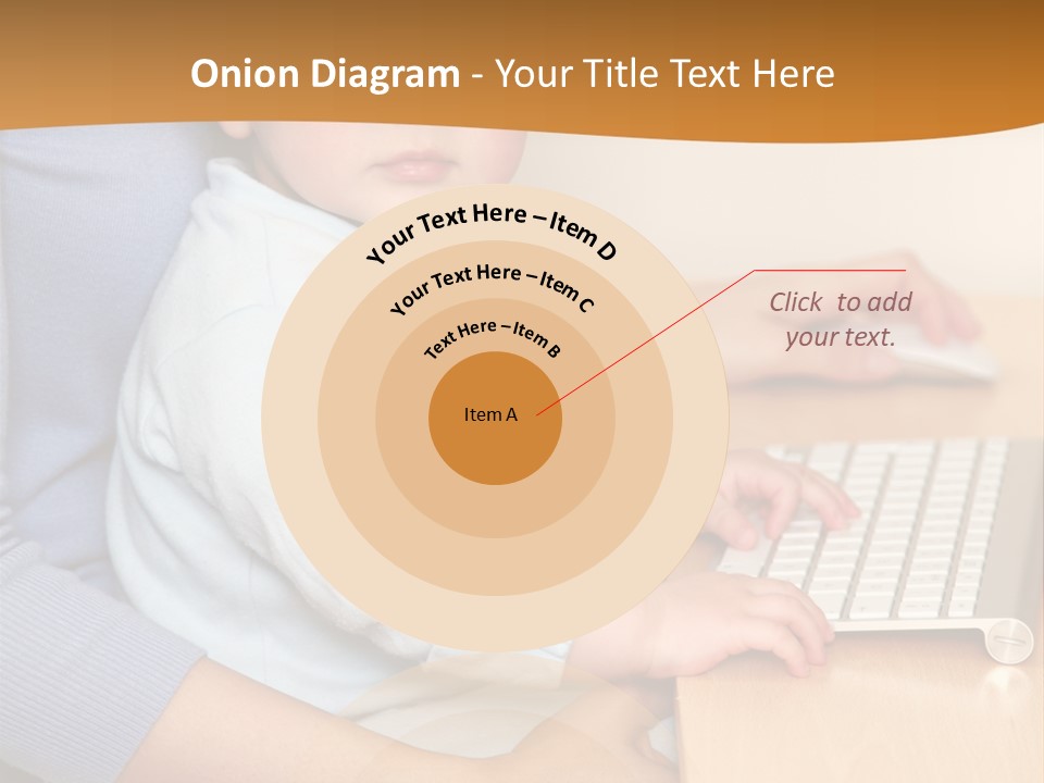 A Woman Holding A Baby Using A Laptop Computer PowerPoint Template