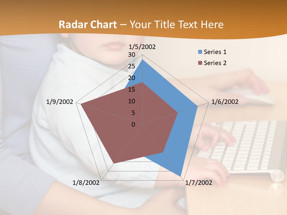 A Woman Holding A Baby Using A Laptop Computer PowerPoint Template