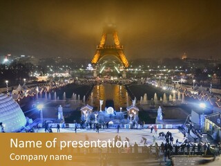 France Trocadero Palais De Chaillot PowerPoint Template