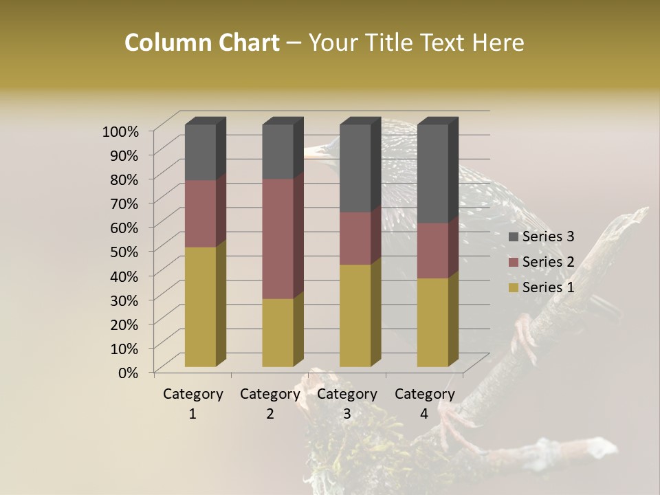 Ornithology Common Starling Cute PowerPoint Template