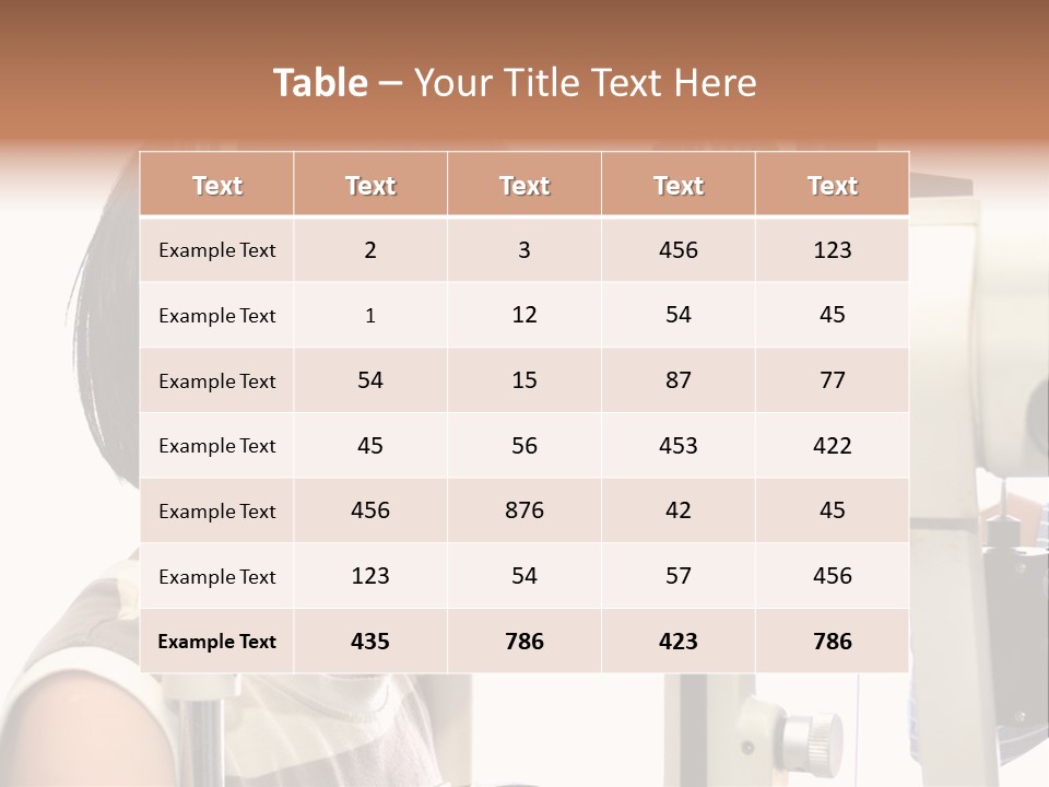 Lens Patient Test PowerPoint Template