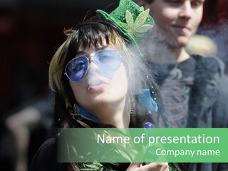 Bong Water Hookah PowerPoint Template