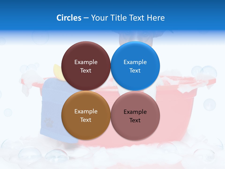 Dog Bathtub Towel PowerPoint Template