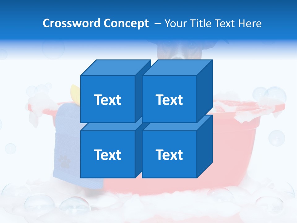 Dog Bathtub Towel PowerPoint Template