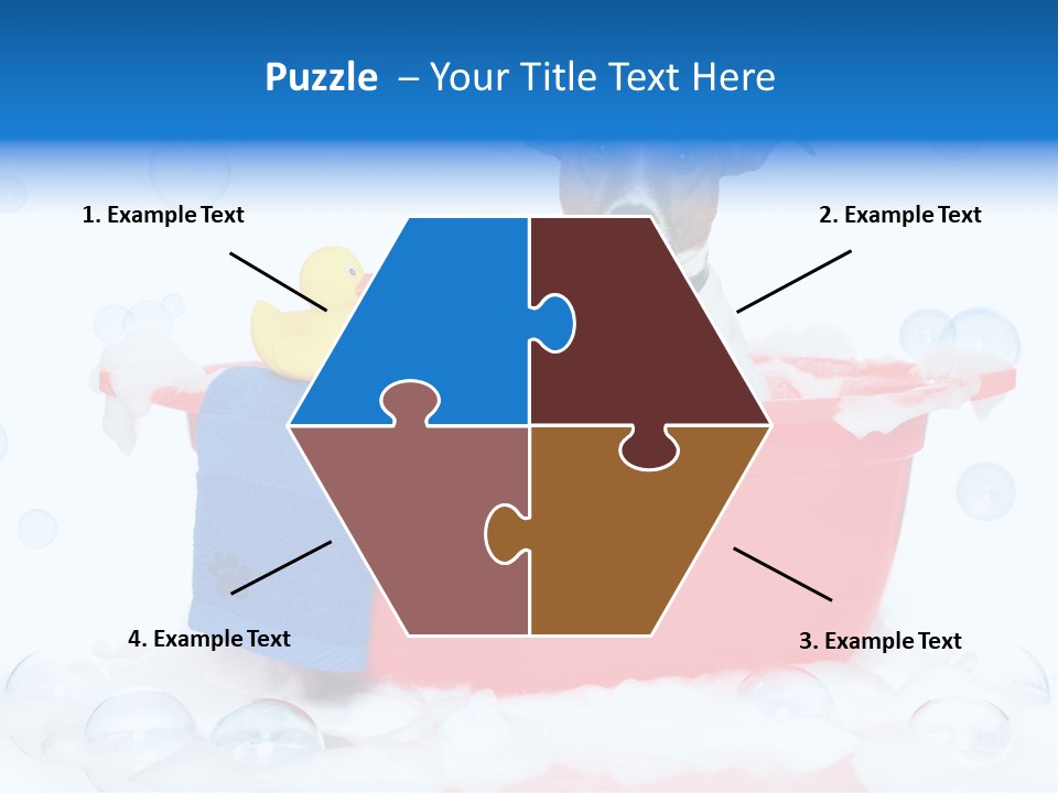 Dog Bathtub Towel PowerPoint Template