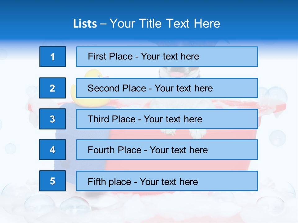 Dog Bathtub Towel PowerPoint Template